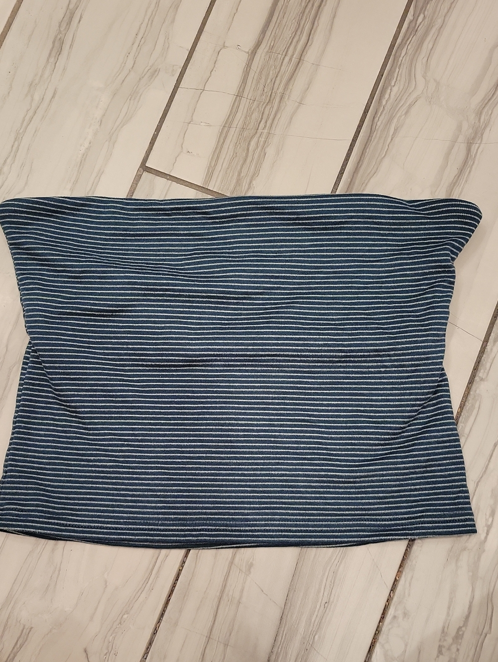 Striped Blue Tube Top - Women